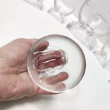 Set of Seven Crystal Serving Bowls by Taddei Sestini for Kristall Krisla