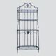 Old wrought iron garden shelf for plants