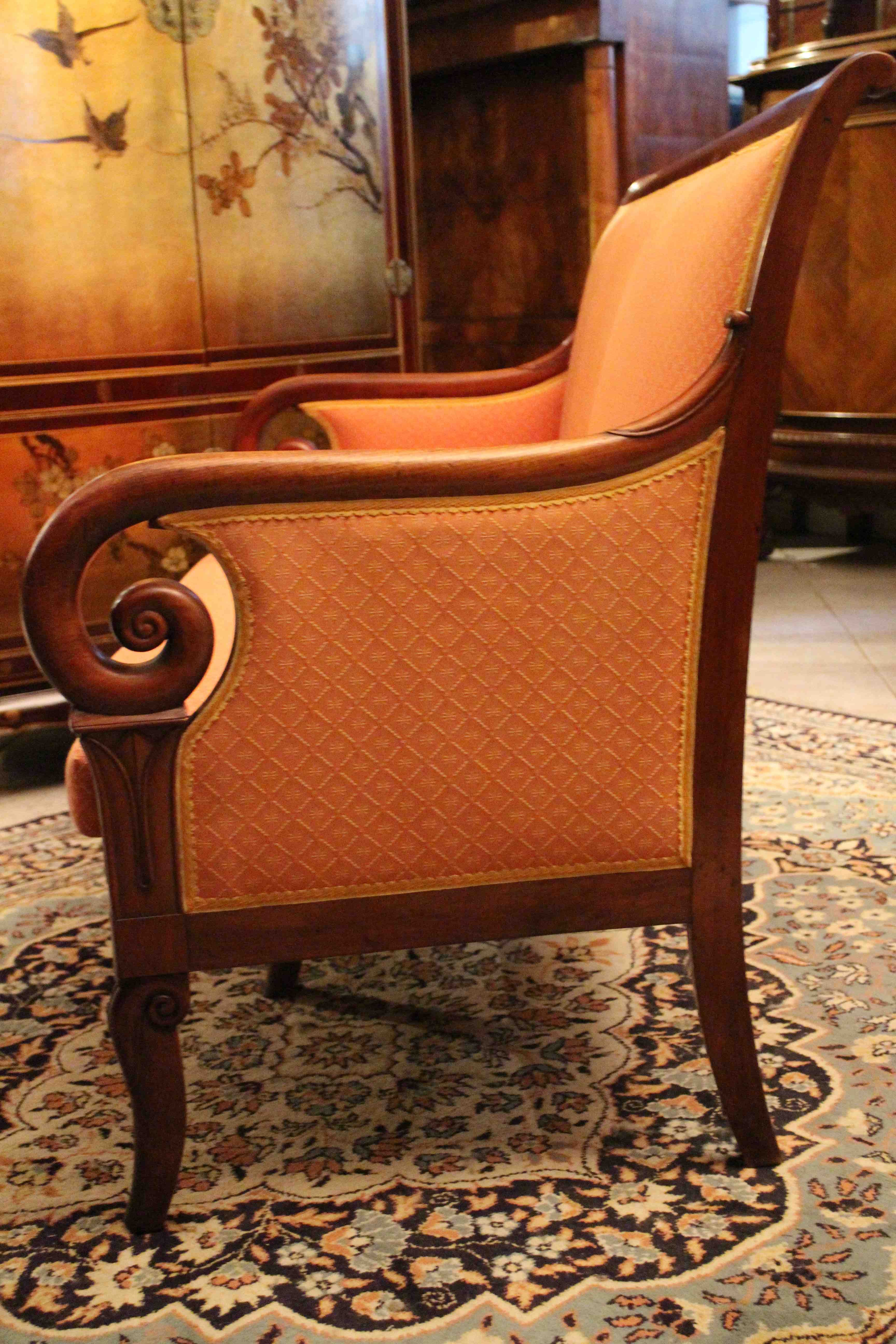 19th-century mahogany sofa Restoration