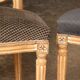 Two solid walnut chairs. Work from the suburbs, circa 1900