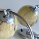 Pair of art deco lamps, chrome glass