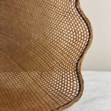 Wicker/cane pendant light attributed to Beehive, 1960