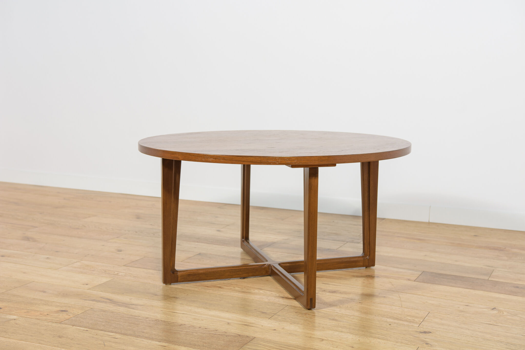 Round mid-century teak coffee table from Remploy, United Kingdom, 1970s