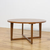 Round mid-century teak coffee table from Remploy, United Kingdom, 1970s