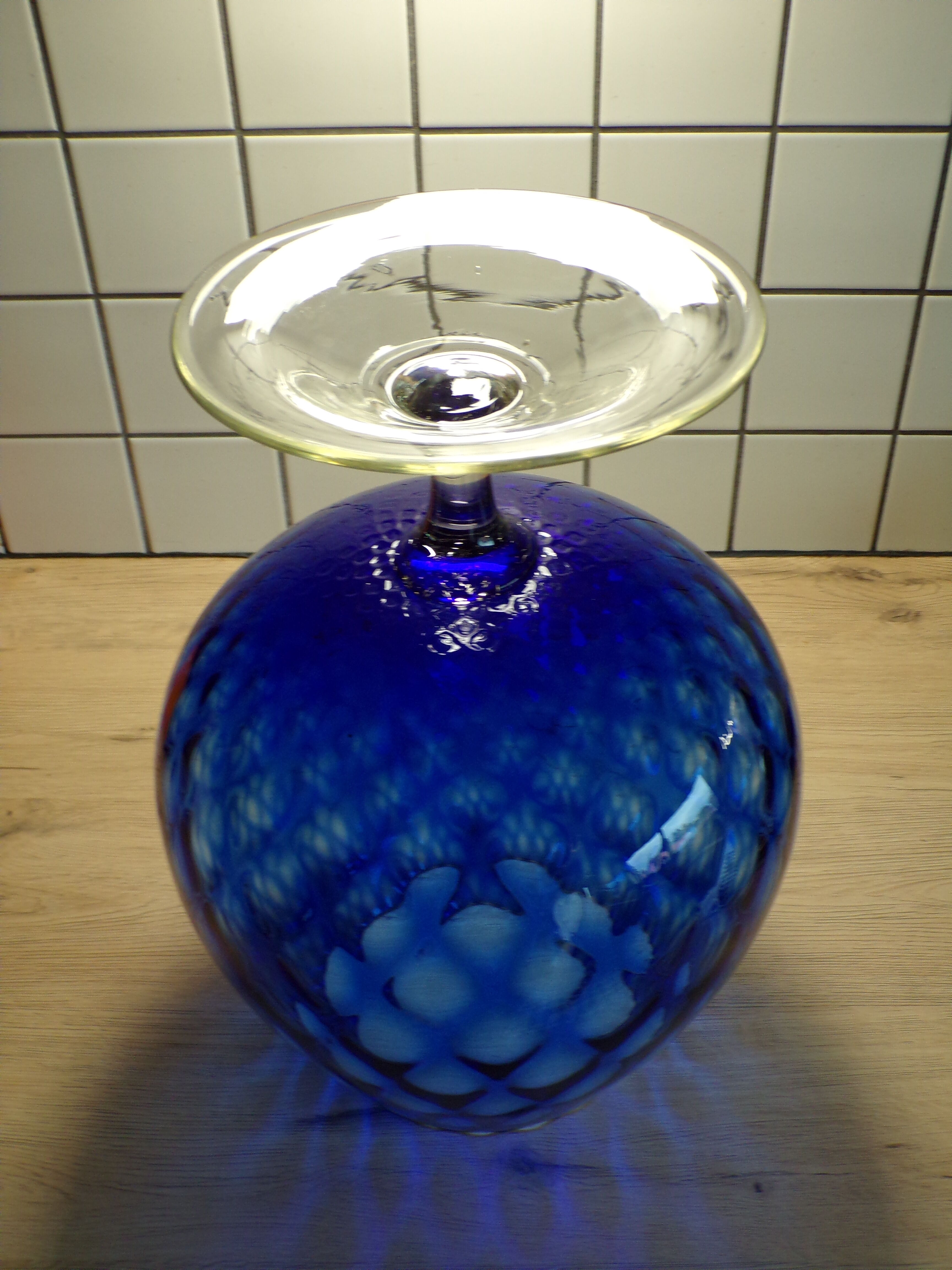 Blue Empoli glass vase
