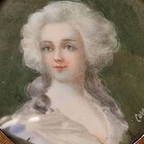 Richard Cosway (1742-1821) - Miniature - "Portrait de jeune femme"