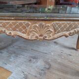 Table basse en verre églomisé