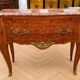 Very rare wig chest with a drawer in Louis XV style with marquetry.