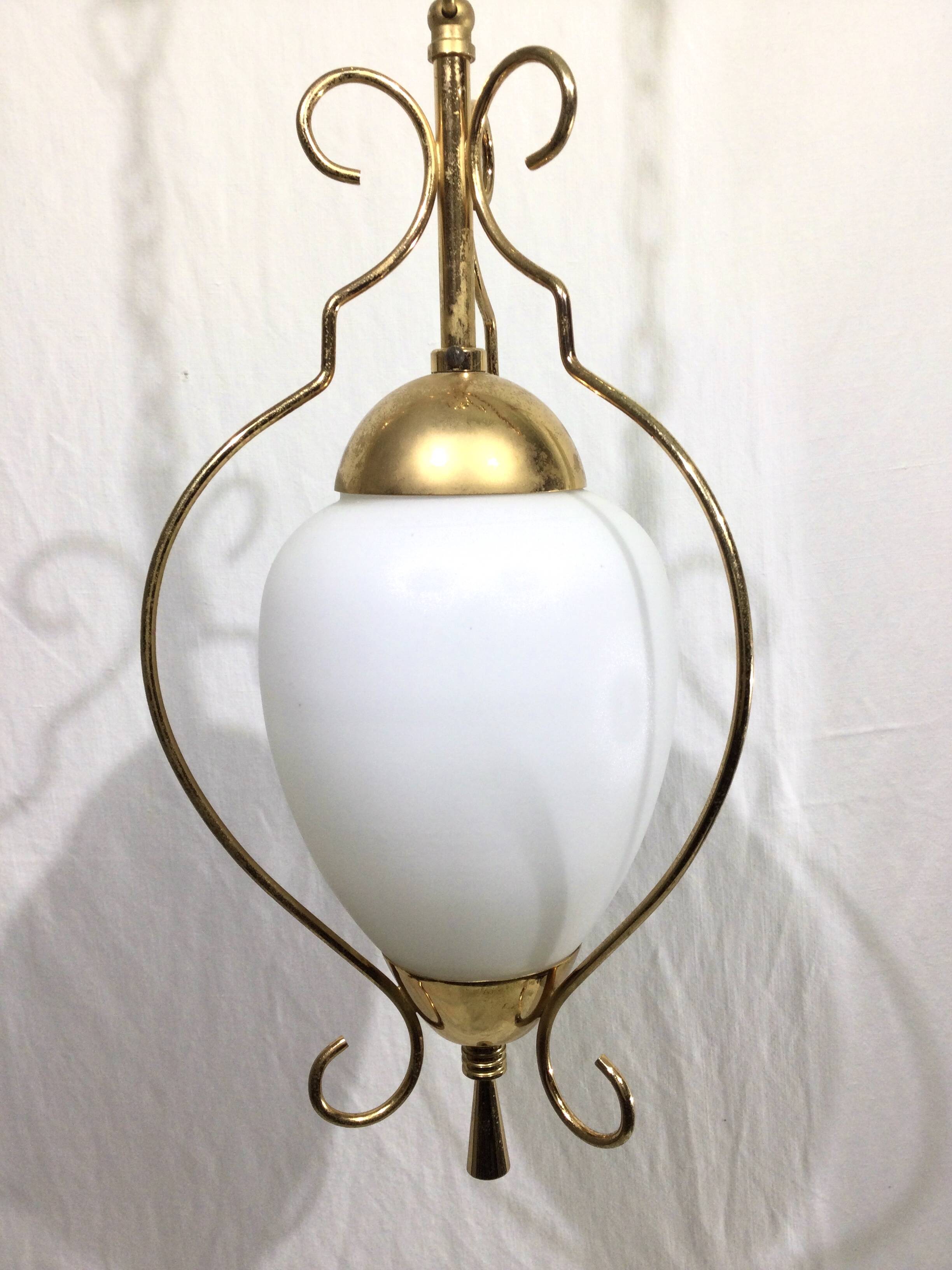 1-light lantern in gold metal