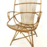 Van Rohe Noordwolde rattan chair, 1960s
