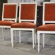 Set of 4 Louis XVI style chairs from the 1970s.