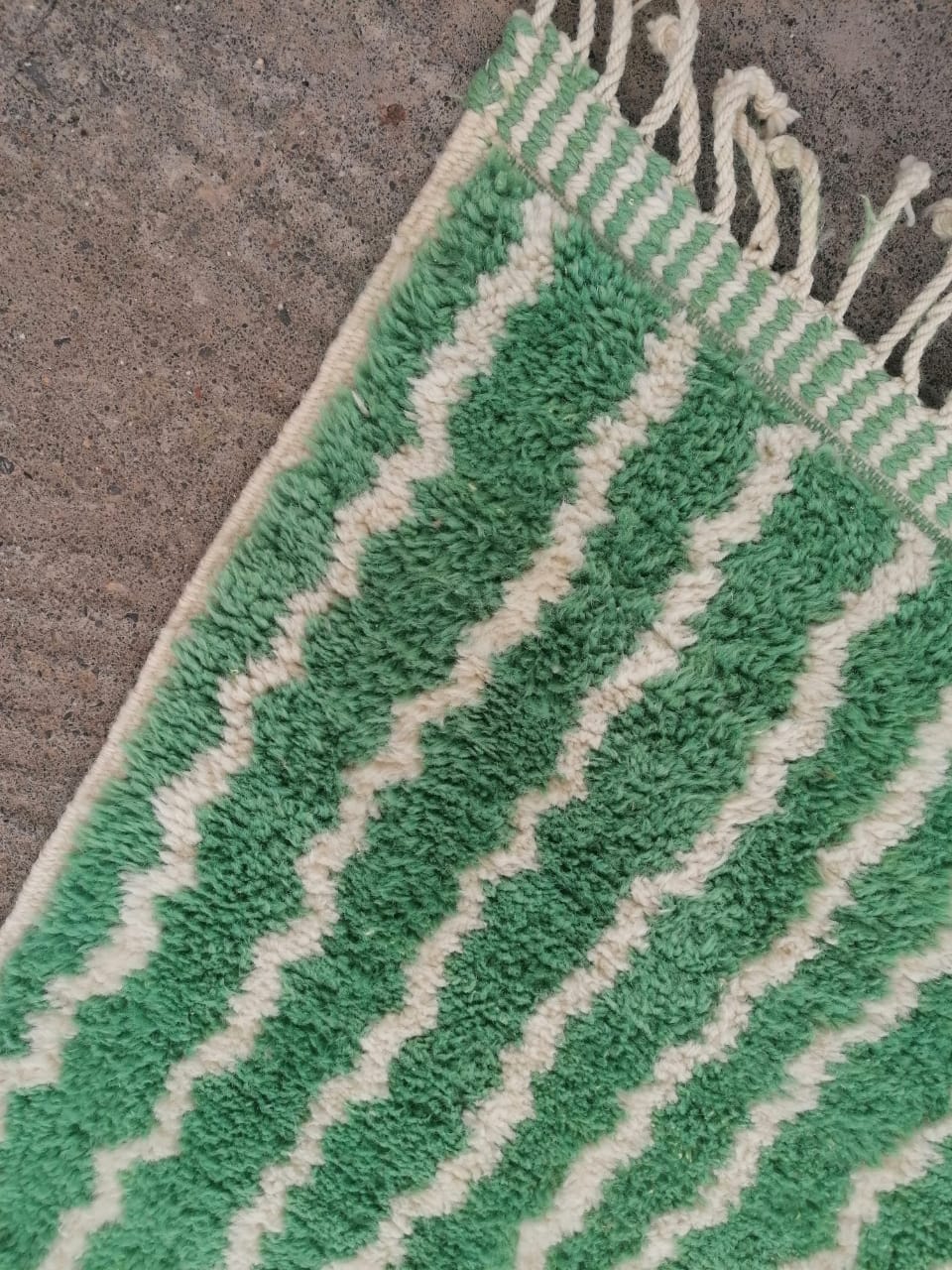 Authentic Green Berber Carpet Handmade 300x365