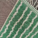 Tapis berbère vert Authentique fait main 300x365