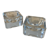 Pair of vintage crystal salerons