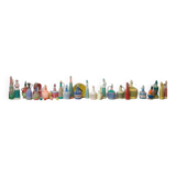 Set of 35 multi-colored scoubidou bottles