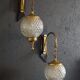 Pair of 1960 brass wall lamp