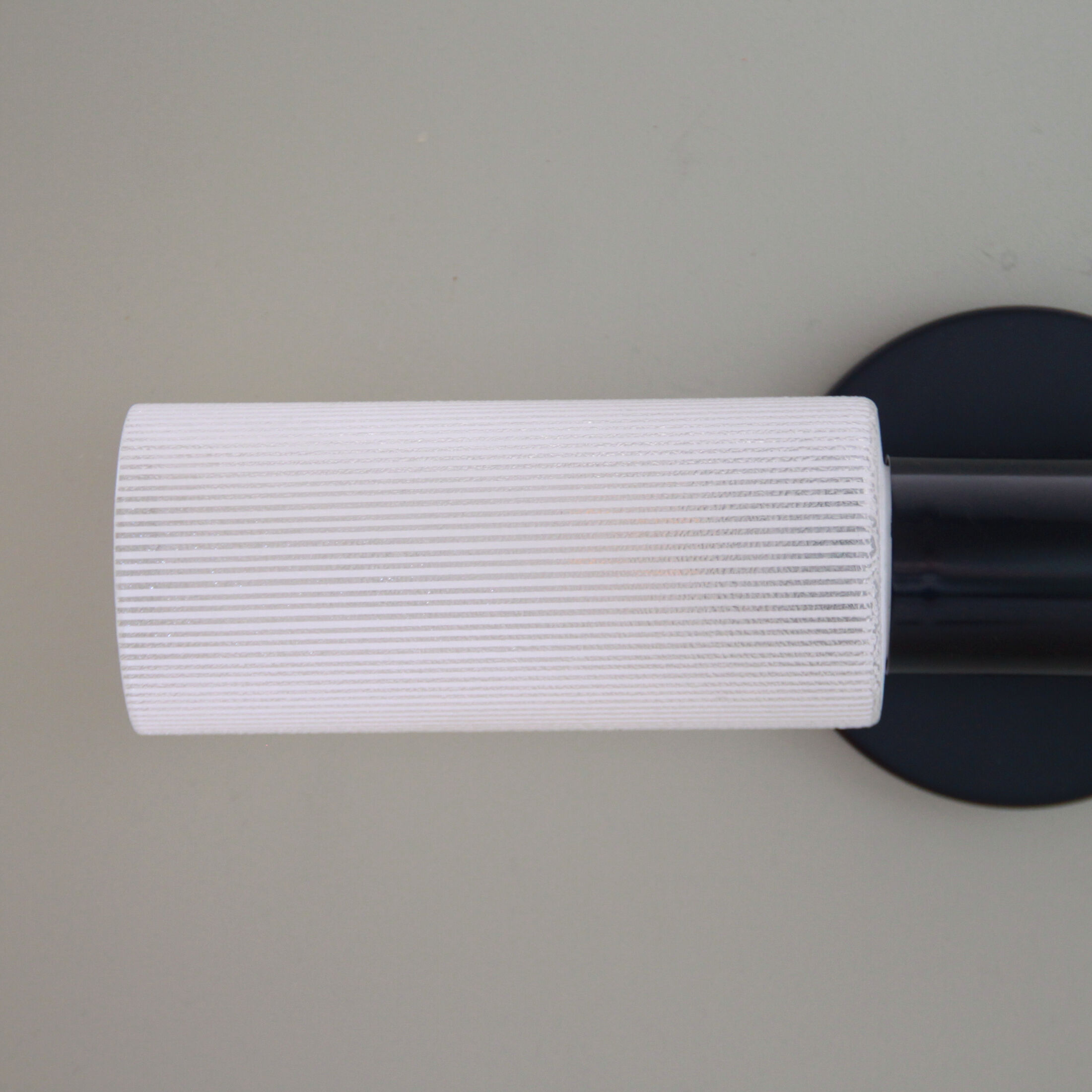 Applique en verre et métal noir vintage années 70