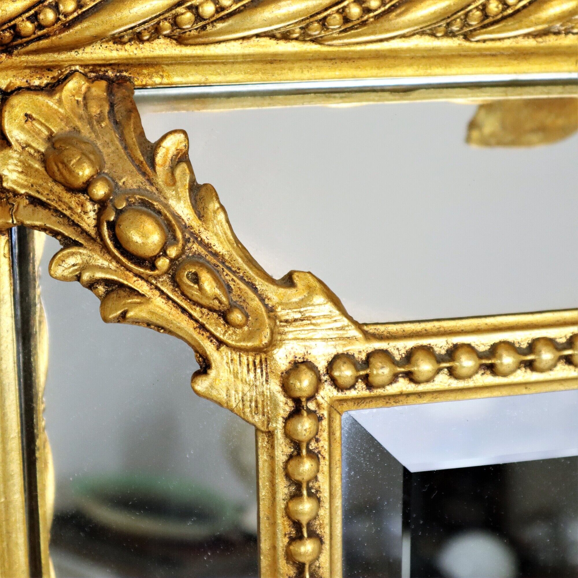 Gold Mirror XL Crown Napoleon III Style France 127x86cm