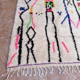 Handmade Berber wool rug: Moroccan Azilal style, colorful pattern