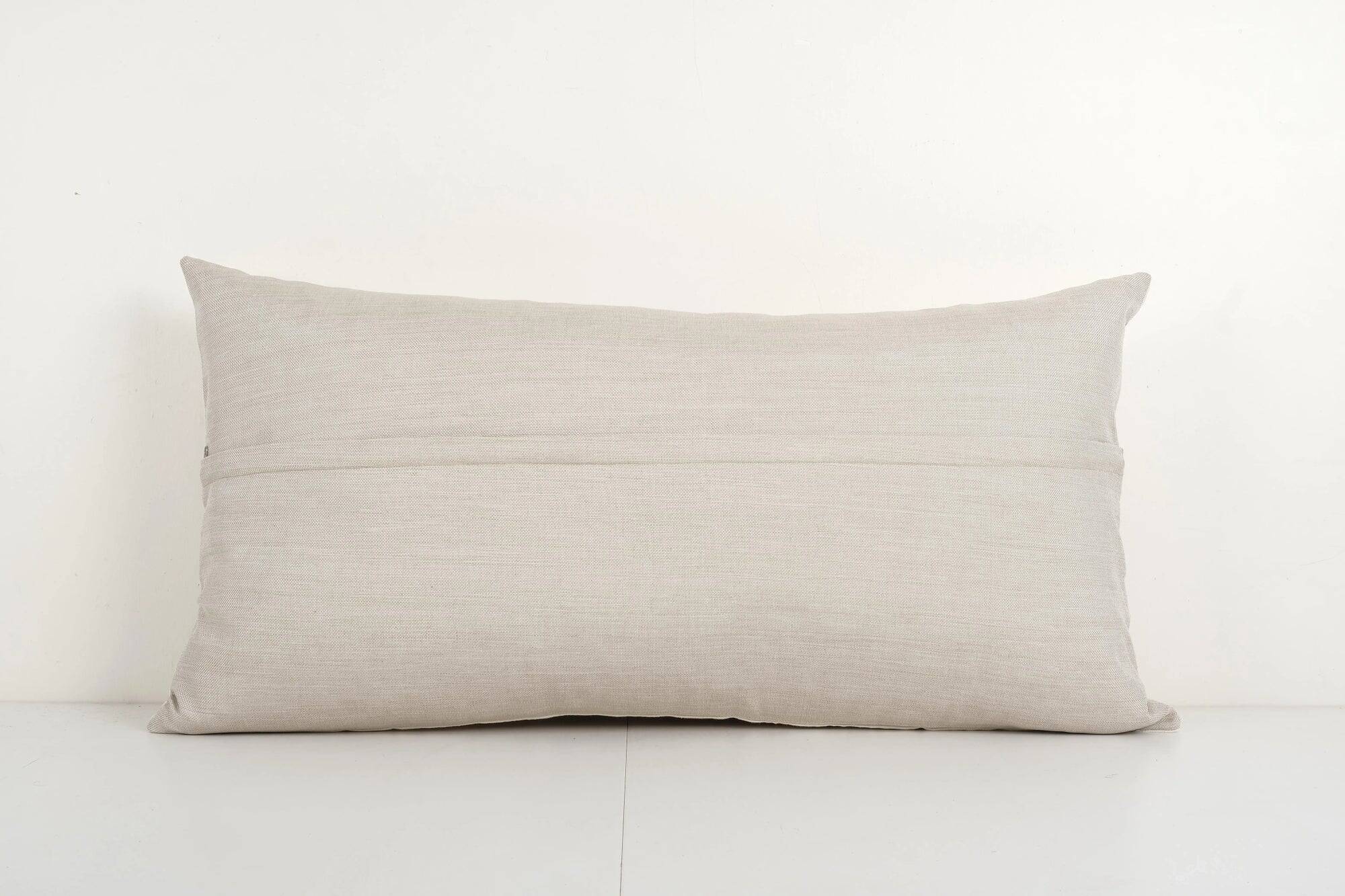 Vintage embroidered cushion cover 46x89 cm