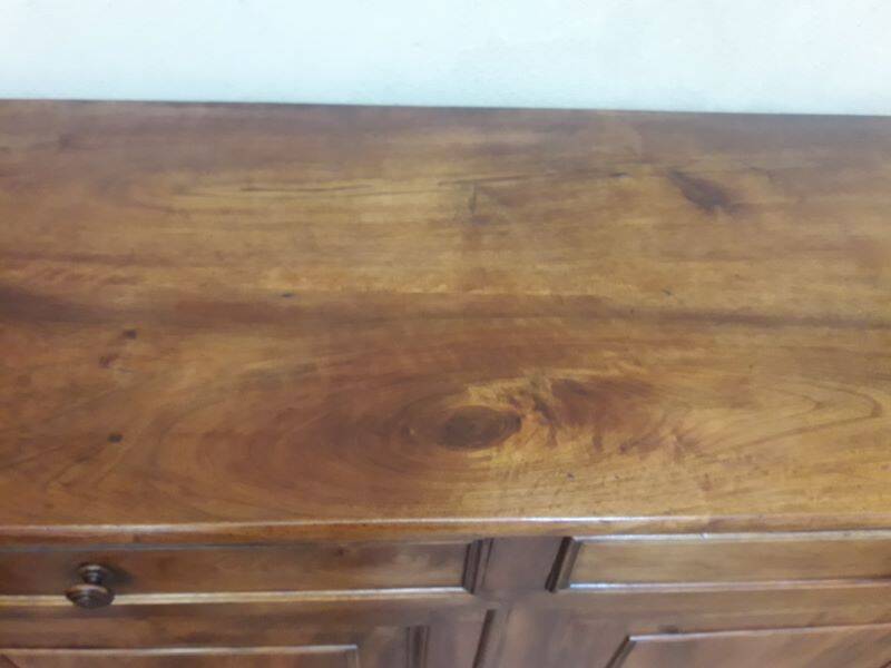 Solid walnut sideboard with 2 doors and 2 drawers, late 19th century