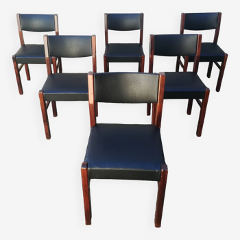 Black leatherette chairs