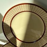 Set of 5 vintage Longchamp earthenware plates - made in France