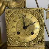 Period clock restoration in gilded bronze