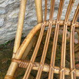 Lot de 10 chaises en rotin vintage