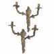 Paires d'appliques bougeoirs en laiton