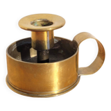 Handmade candle holder on shell casing
