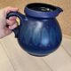 Vintage blue ceramic jug pitcher Porta Celi Spain