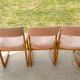 Lot de 3 chaises traineau SELF , dlg de Baumann , 1970'