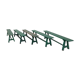 Benches of guinguettes, lot of 5