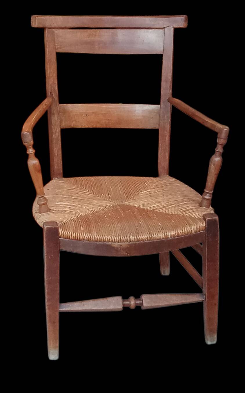 Old Provençal straw chair