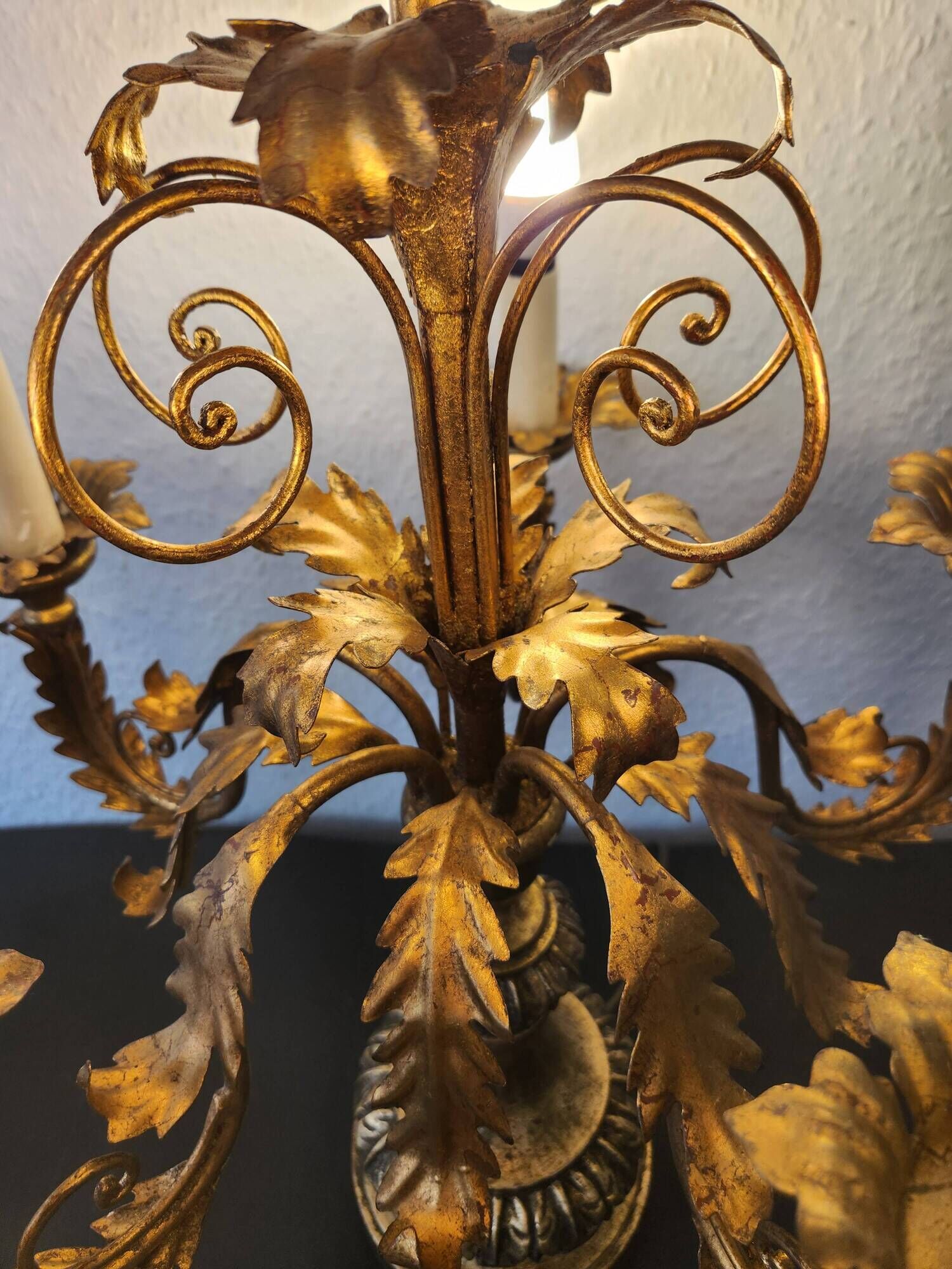 Antique gilded hand-forged hand-carved Florentine Louis XV, Italy