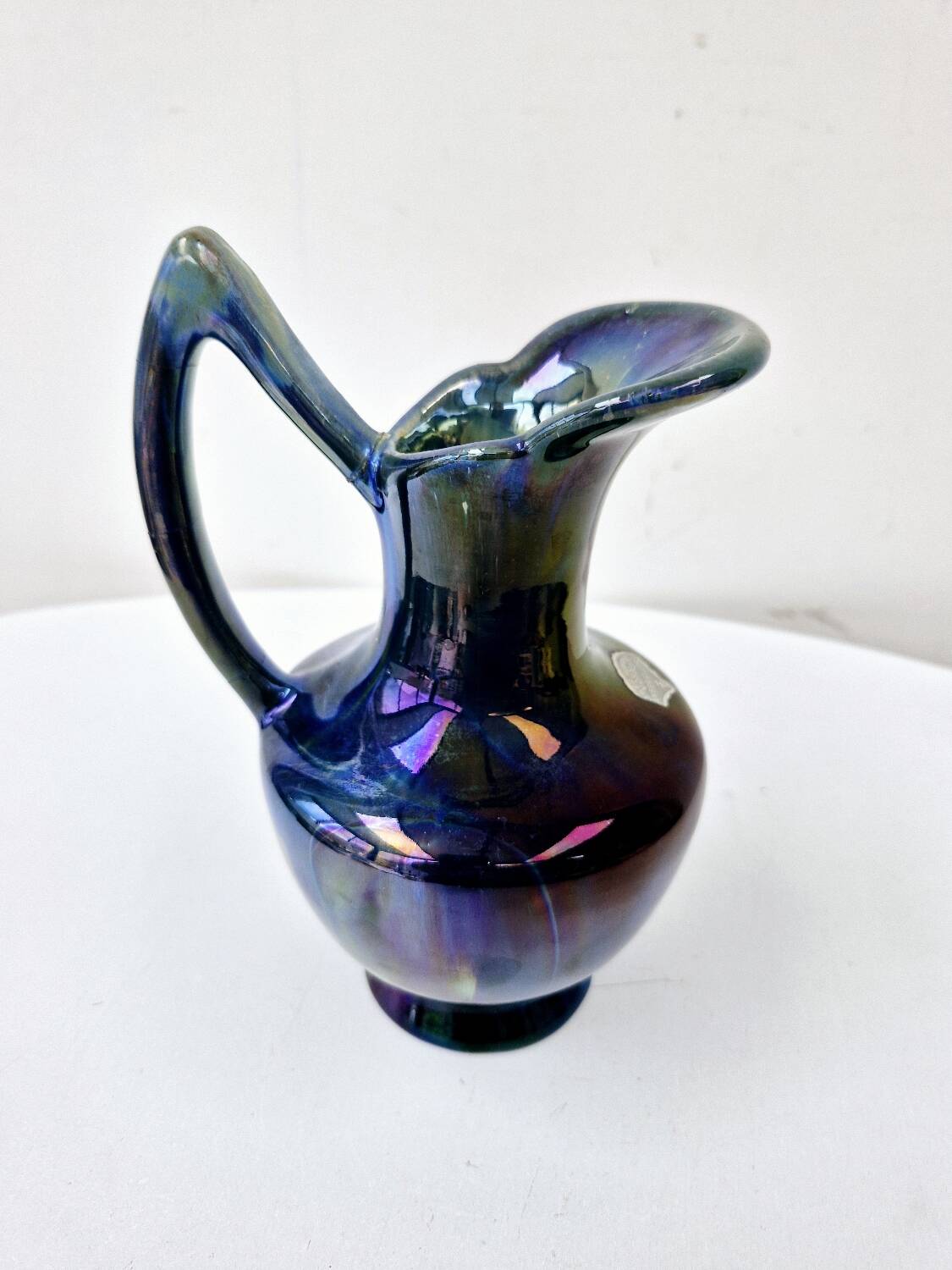 Vintage vase pitcher in flamed sandstone from rambervillers vosges