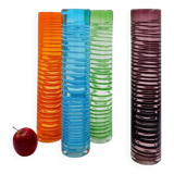 Set of four large spiral vases - Murano glass