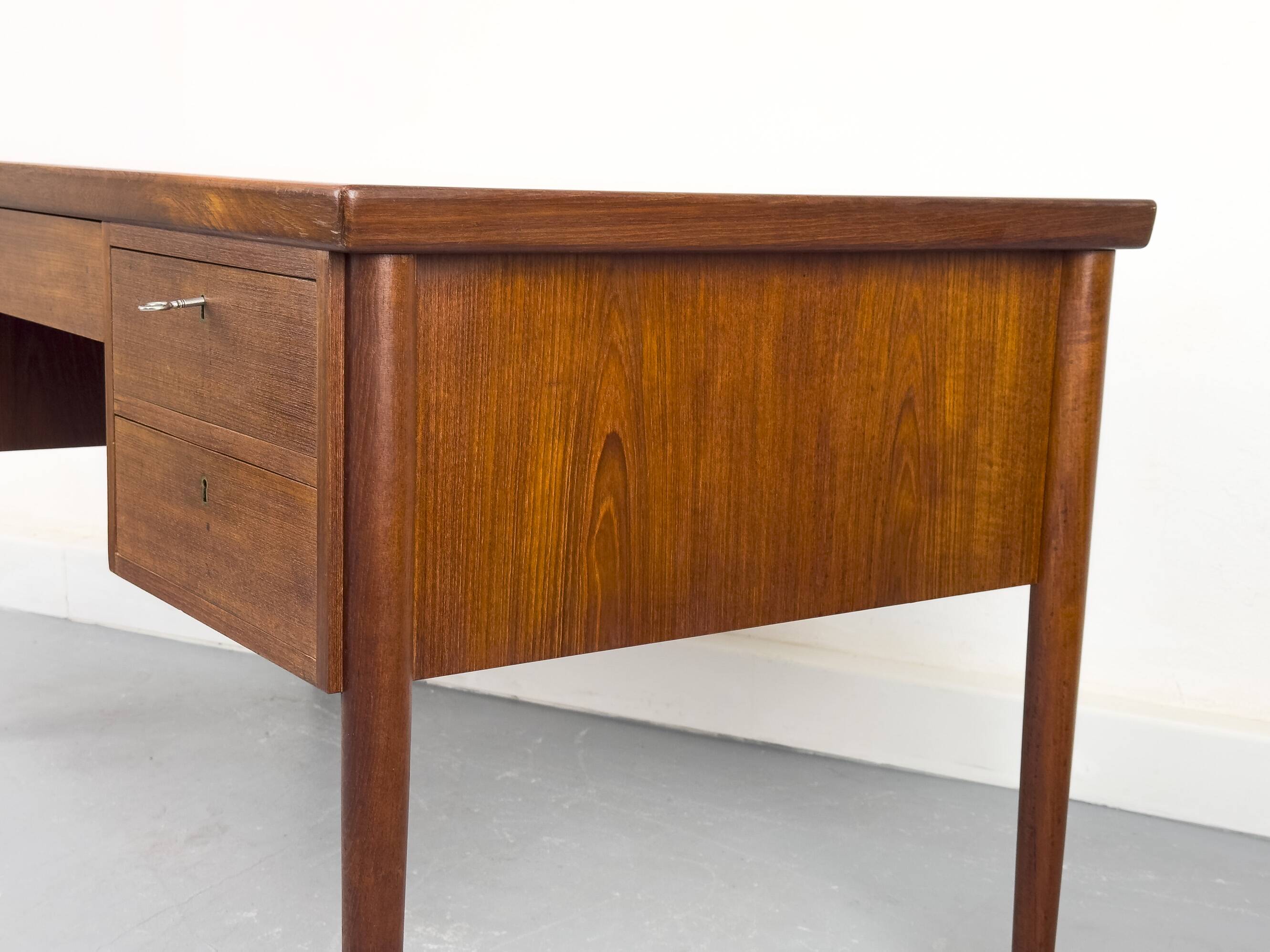 Danish Teak Desk with Drawers, 1960s