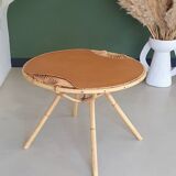 Rattan side table, 1950's