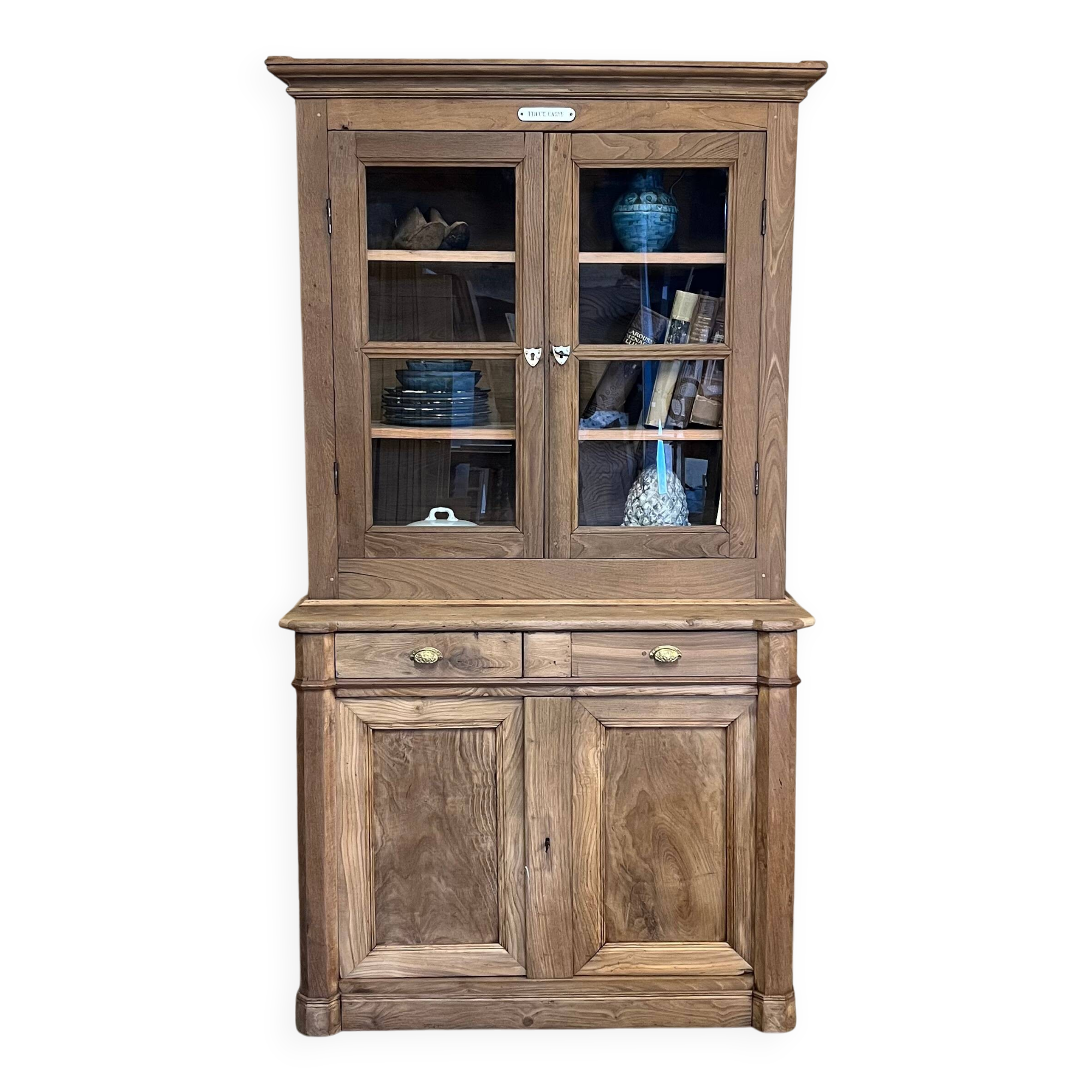 Two-part buffet in raw oak