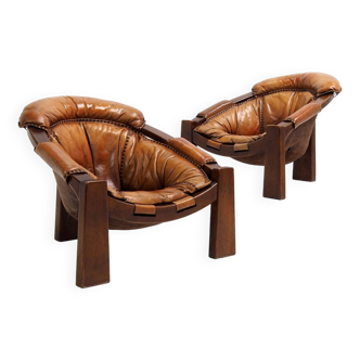 Ensemble de chaises italiennes avec une belle patine, 1970