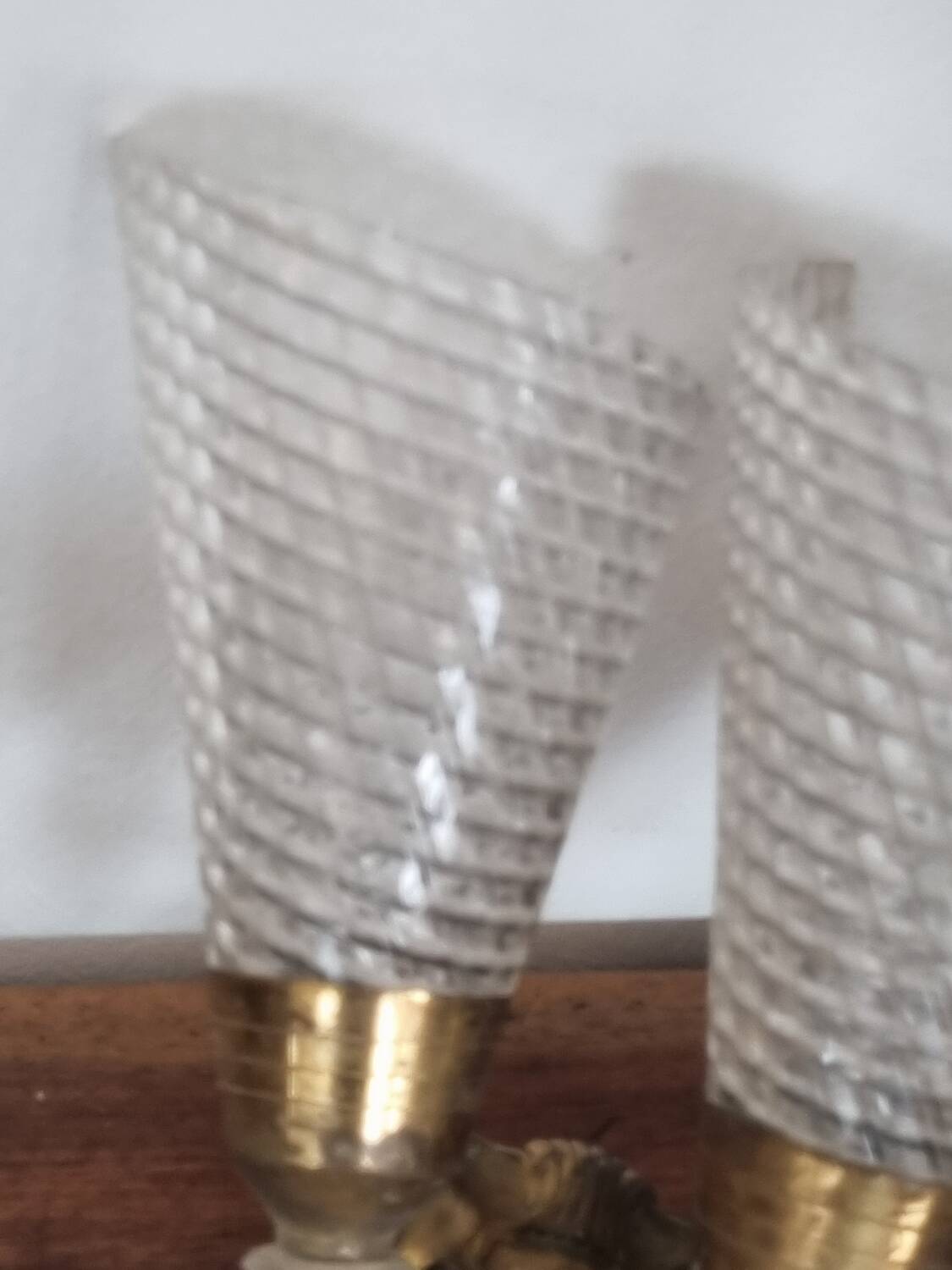 Vintage rockabilly horn wall lights