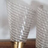 Pair of vintage rockabilly cornet wall lights