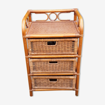 Small dresser in vintage rattan