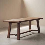 Grande table artisanale en chêne, France, vers 1970