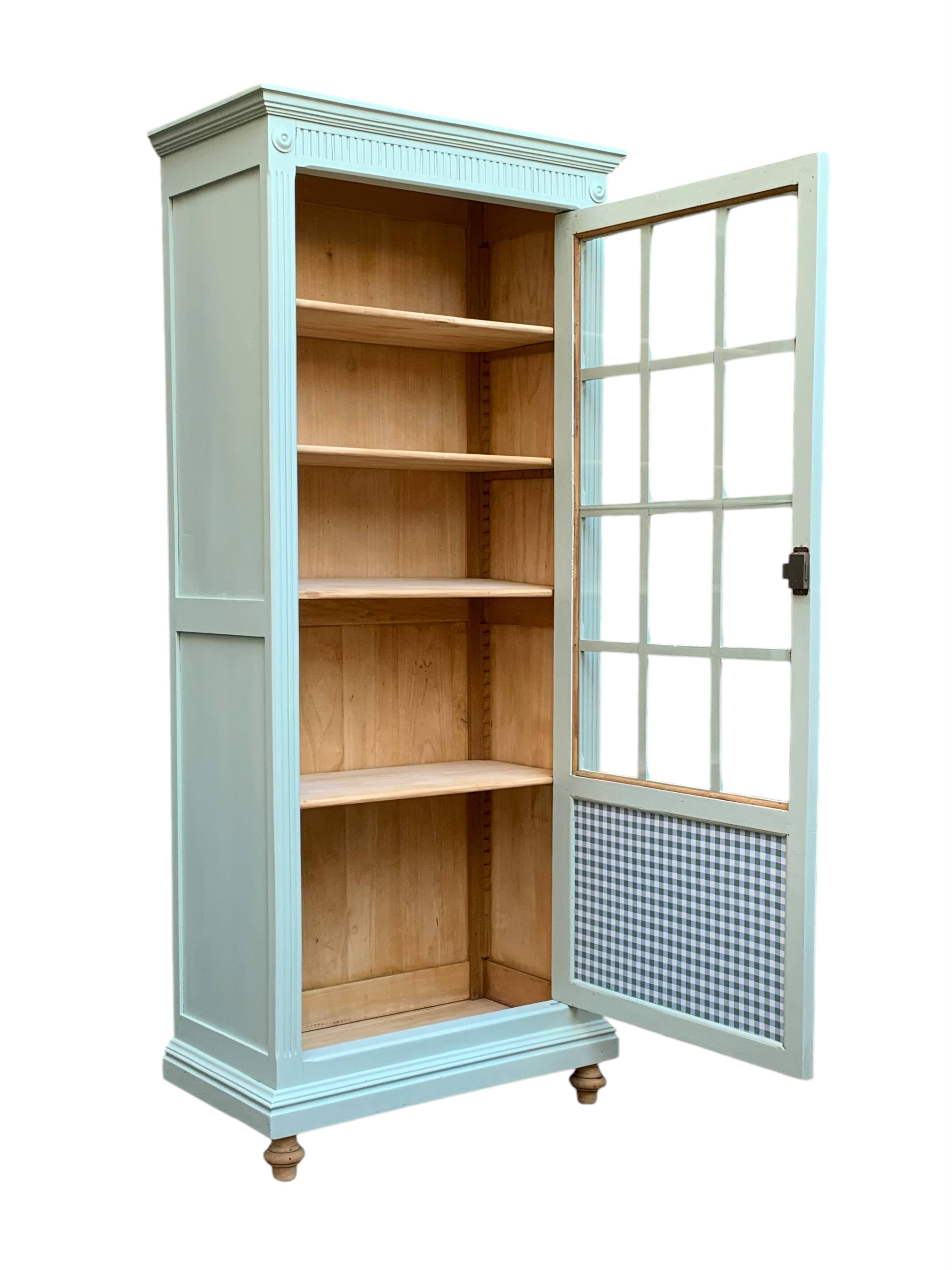 Antique celadon glass Parisian wardrobe H162