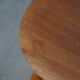 Round beech stool by a Danish cabinetmaker, mid-century modern, 1970s.