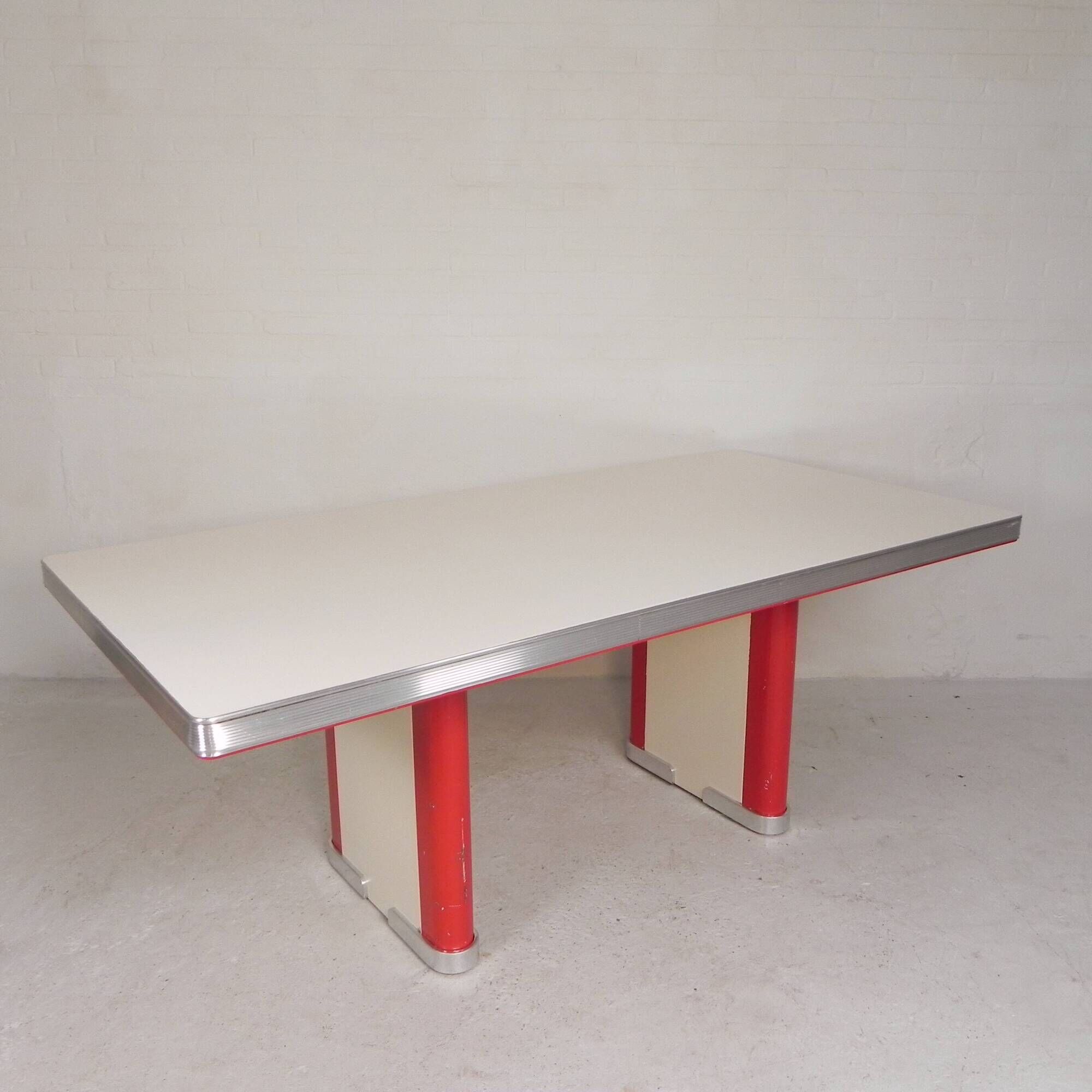 Ahrend Oda dining table desk with aluminium edge, 1950s