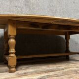 Louis XIII style coffee table in solid oak circa 1900